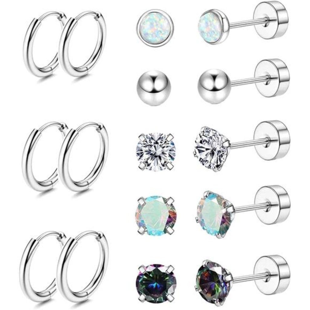 Surgical Steel Earrings For Sensitive Ears Hypoallergenic 20g Stainless Steel